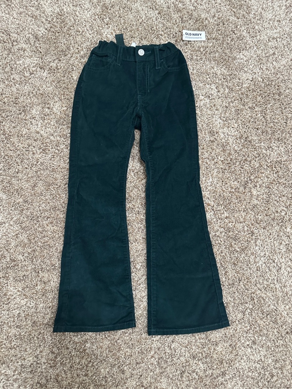 Old Navy Dark Green Corduroy High-Rise Flare Pants